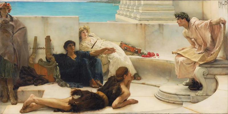 En läsning av Homeros - Lawrence Alma-Tadema