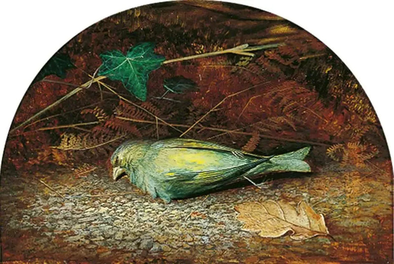 En död flugsnapparfågel - John Atkinson Grimshaw