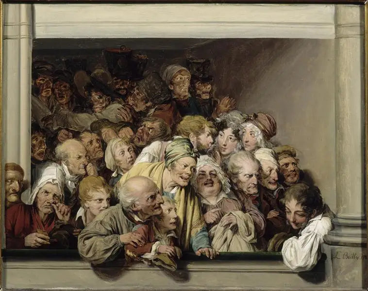 En loge, en dag med gratis föreställning - Louis-Leopold Boilly