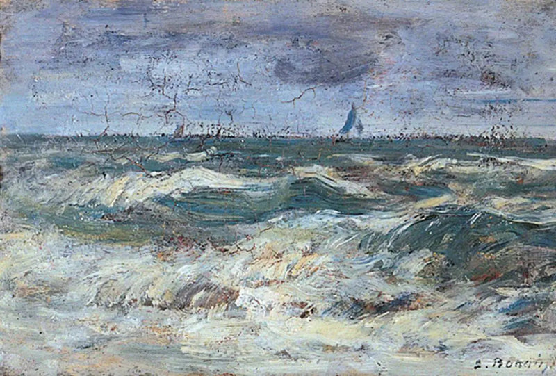 Ett stormigt hav - Eugène Boudin