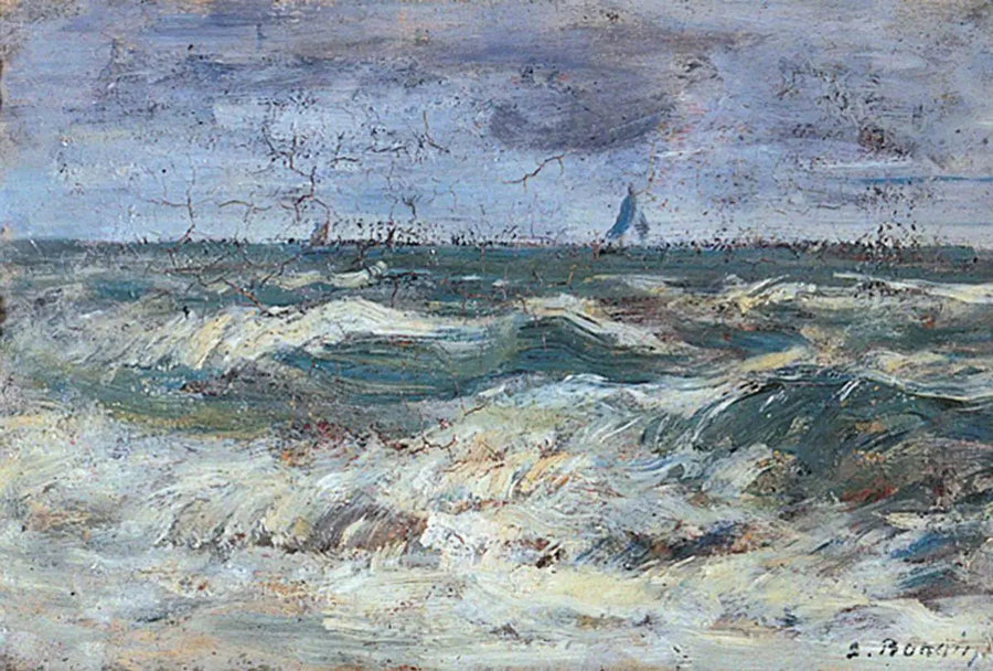 Ett stormigt hav - Eugène Boudin