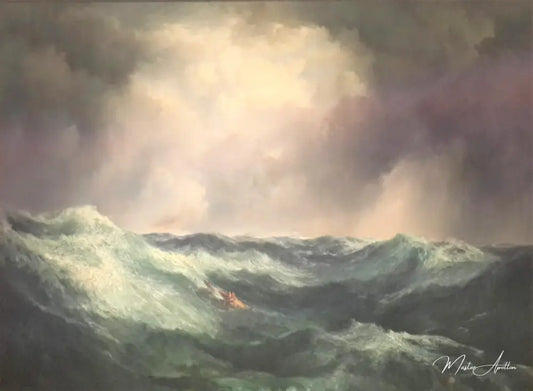 Une mer en colère, 1887 - Thomas Moran - Reproductions de tableaux et peintures haut de gamme