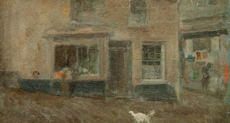 En grå not: Bygata, januari - James Abbott McNeill Whistler