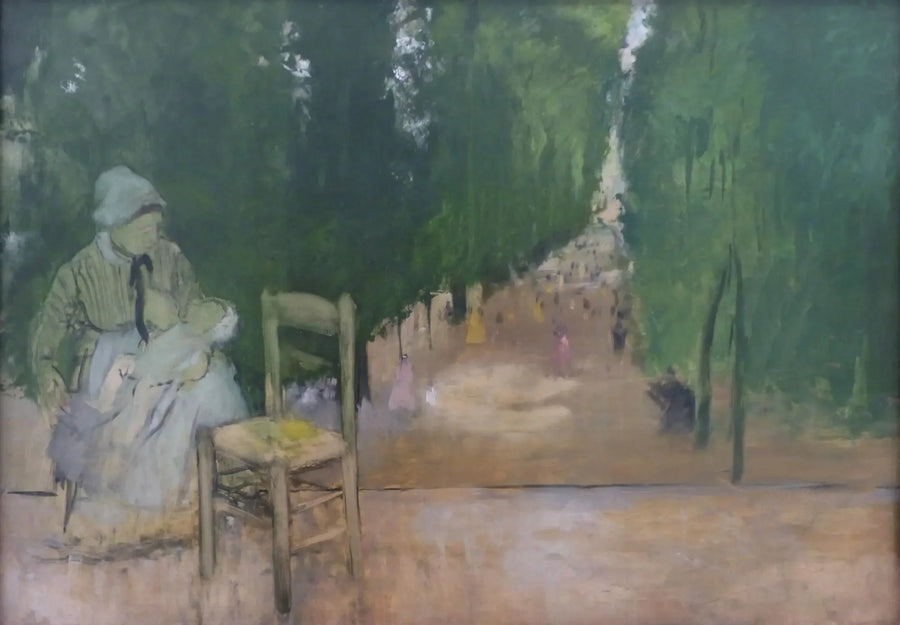 En amma i Luxembourgträdgården - Edgar Degas