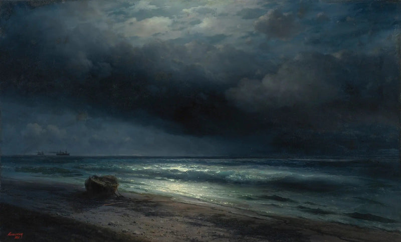 En natt under månljuset till sjöss - Ivan Aïvazovski
