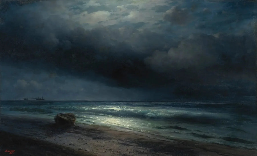 En natt under månljuset till sjöss - Ivan Aïvazovski