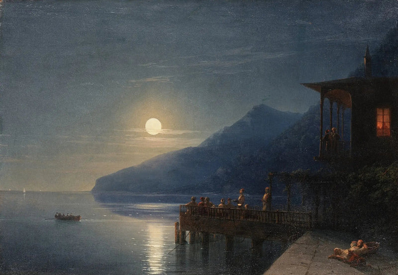 En natt i månsken vid Krimkusten - Ivan Aïvazovski