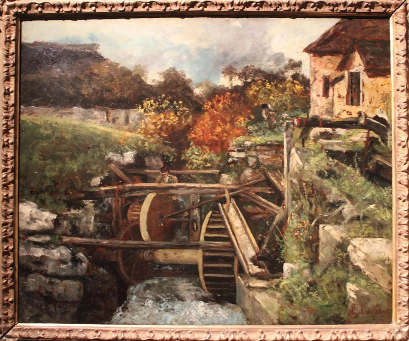 En pappershandel i Ornans - Gustave Courbet