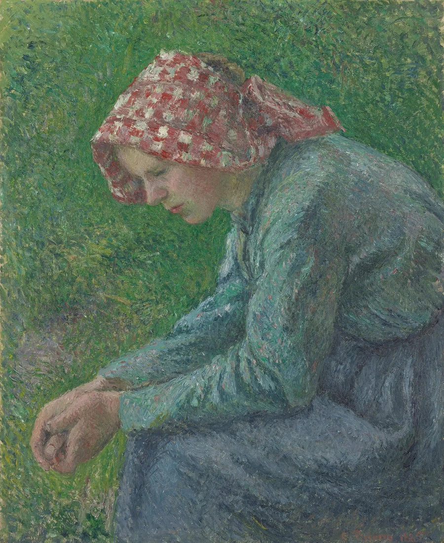 En sittande bondkvinna - Camille Pissarro