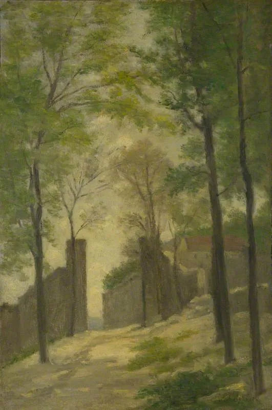 En dörr bakom träden - Stanislas Lépine
