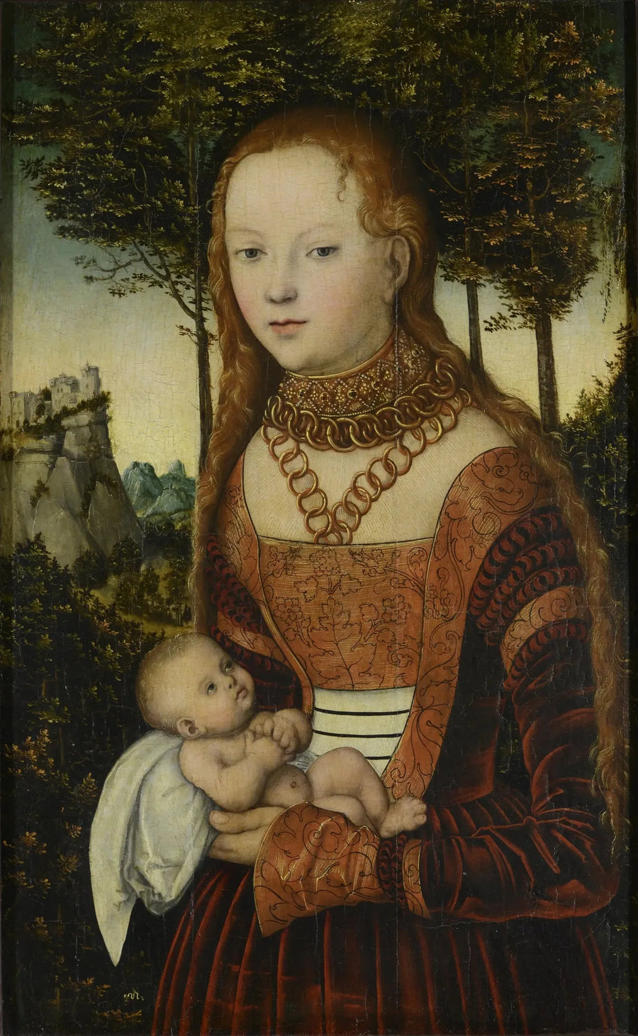 En prinsessa våldtagen av helige Johannes Chrysostomos - Lucas Cranach den äldre