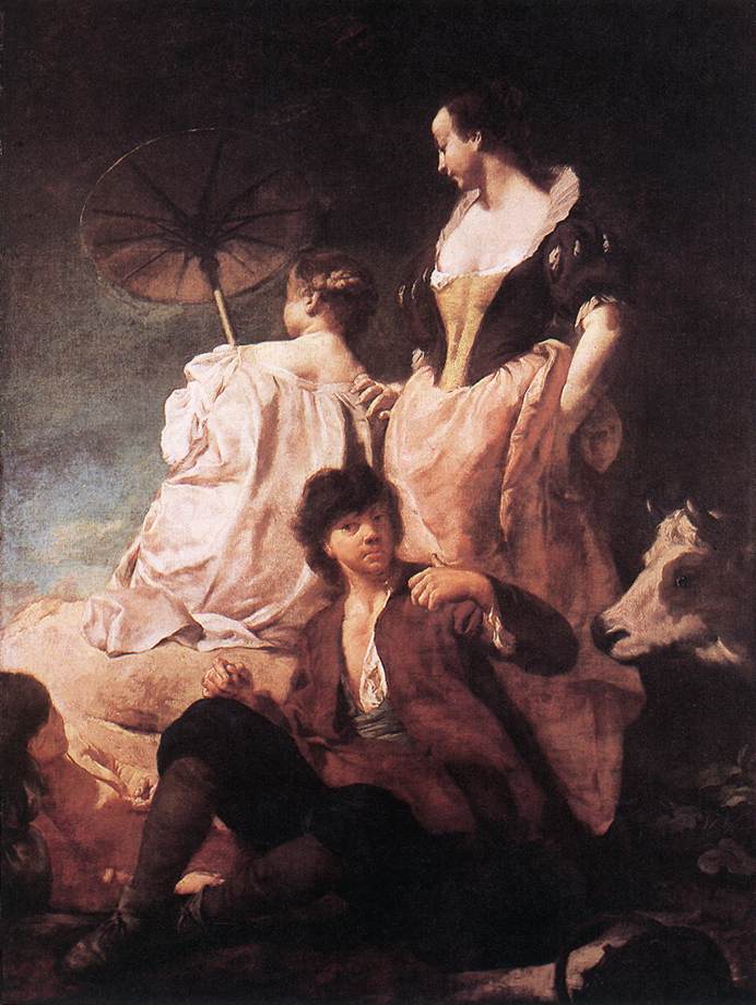 En promenad på landsbygden - Giovanni Battista Piazzetta