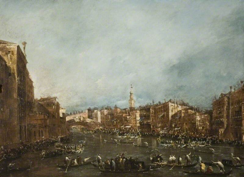 En kappsegling på Grand Canal, Venedig - Francesco Guardi