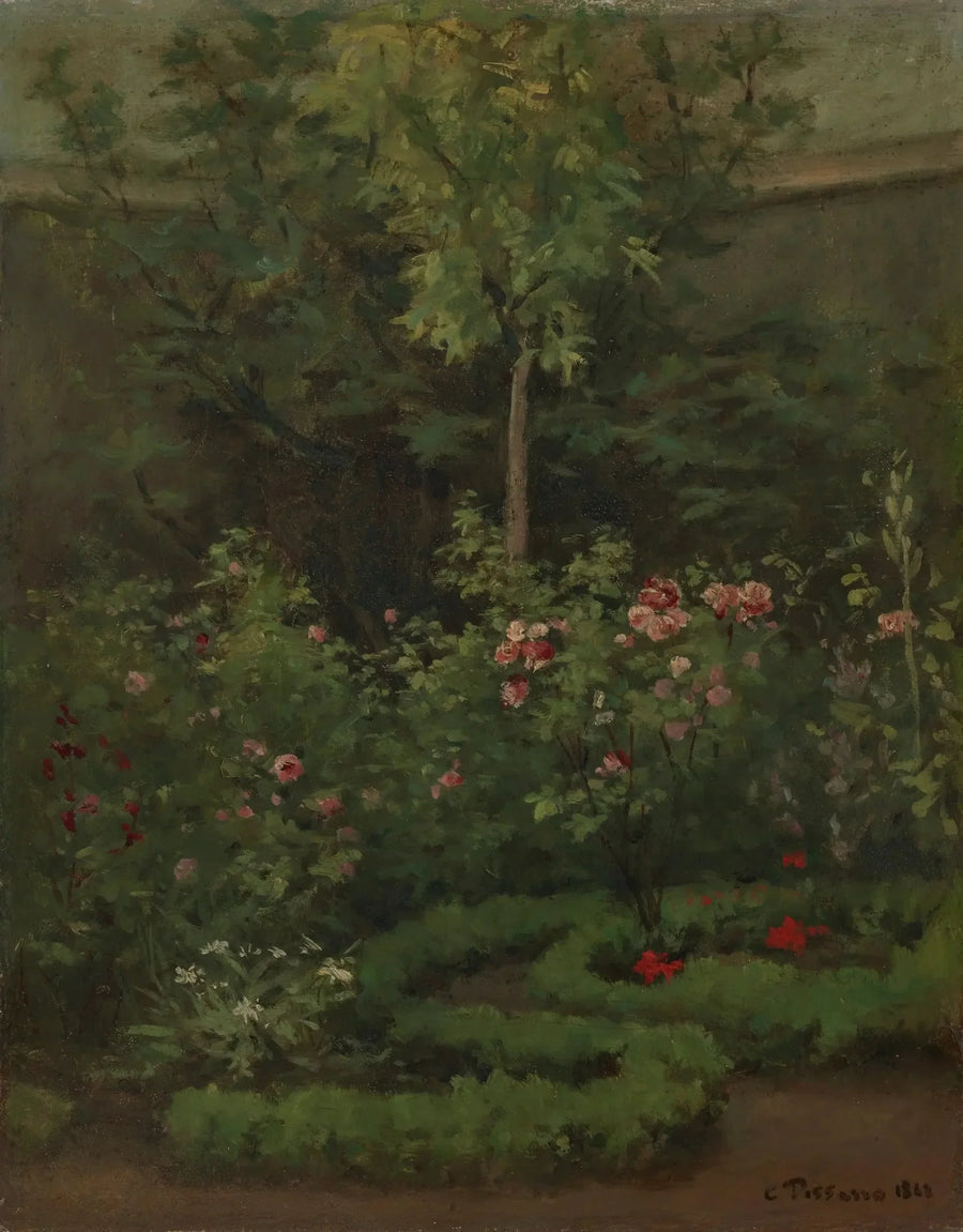 En rosenträdgård - Camille Pissarro