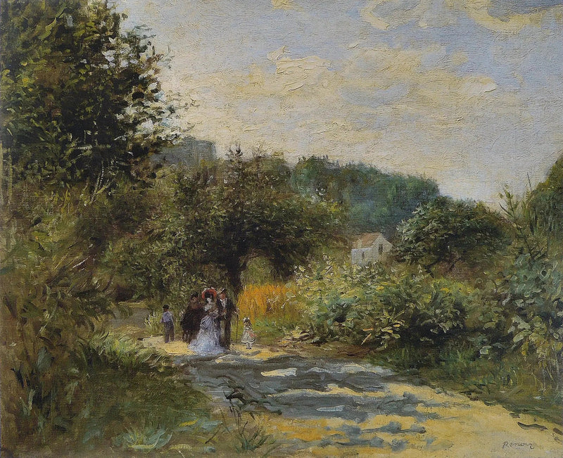 En väg i Louveciennes - Pierre-Auguste Renoir
