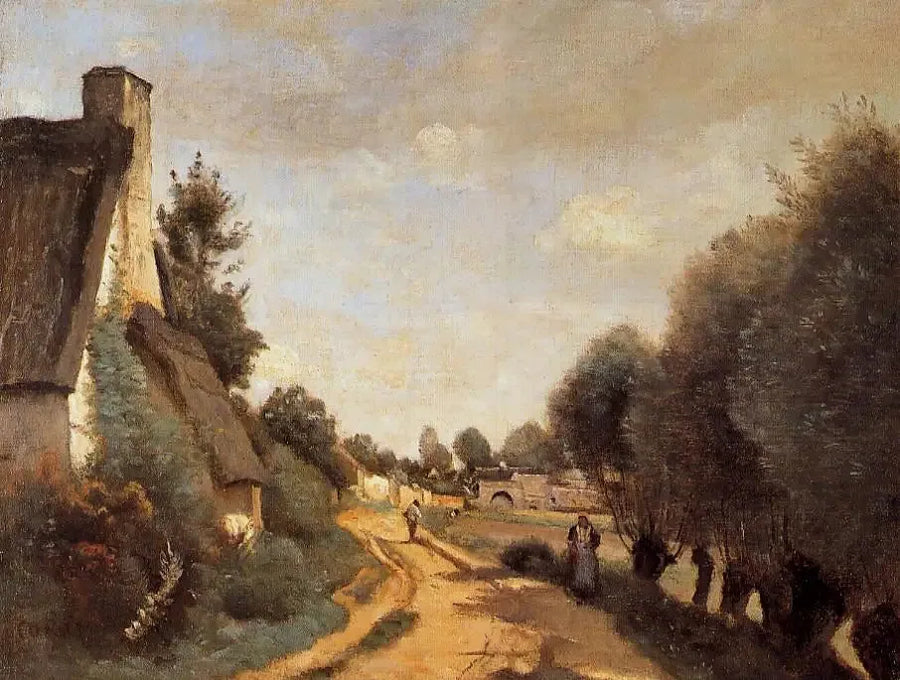 En väg nära Arras - Jean-Baptiste Camille Corot