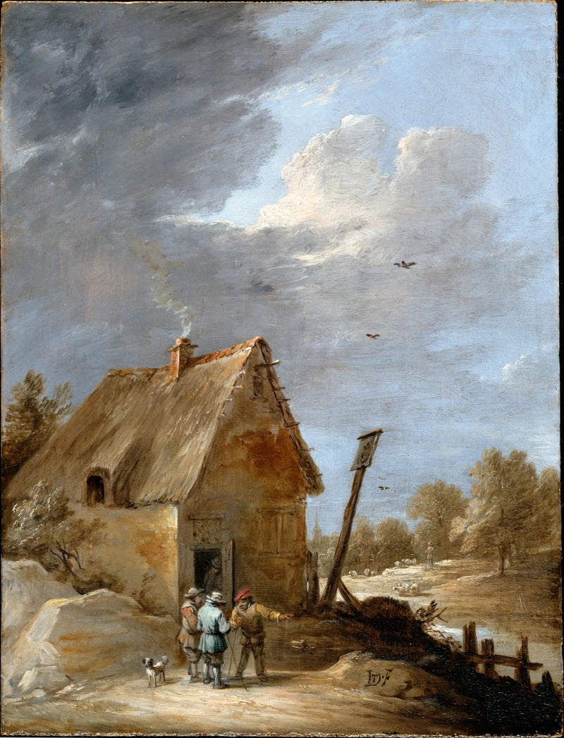 En väg nära en stuga - David Teniers den yngre