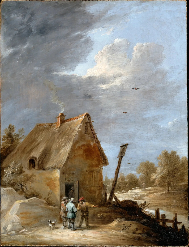 En väg nära en stuga - David Teniers den yngre
