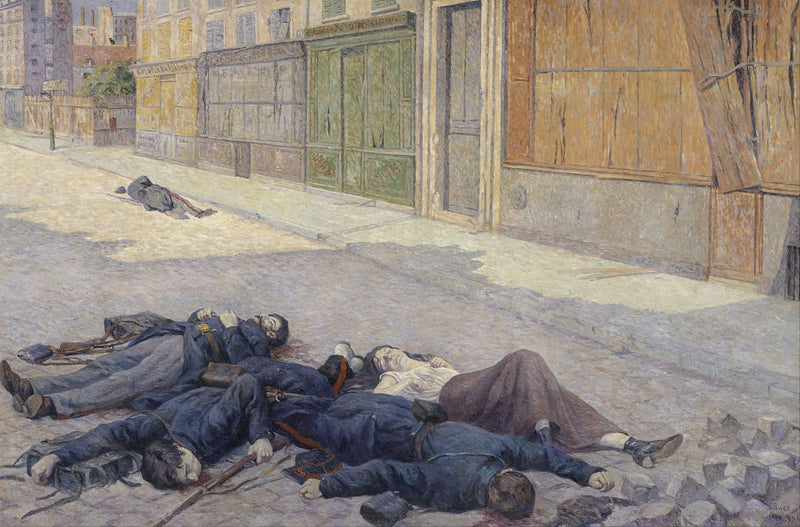 En gata i Paris i maj 1871 - Maximilien Luce