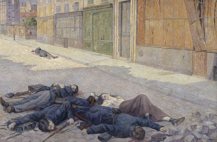 En gata i Paris i maj 1871 - Maximilien Luce