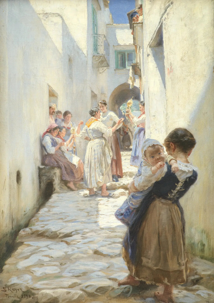 En gata i Torello, Italien - Peder Severin Krøyer