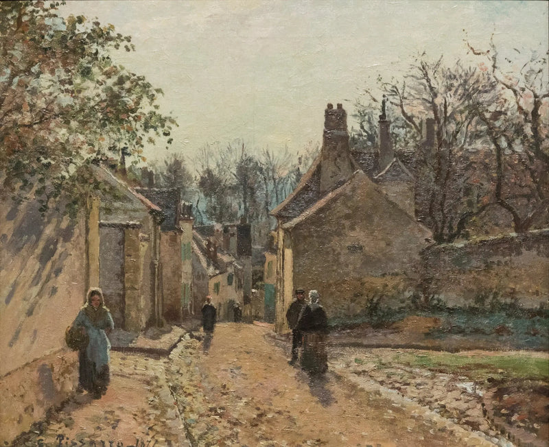 En bygata, Louveciennes - Camille Pissarro
