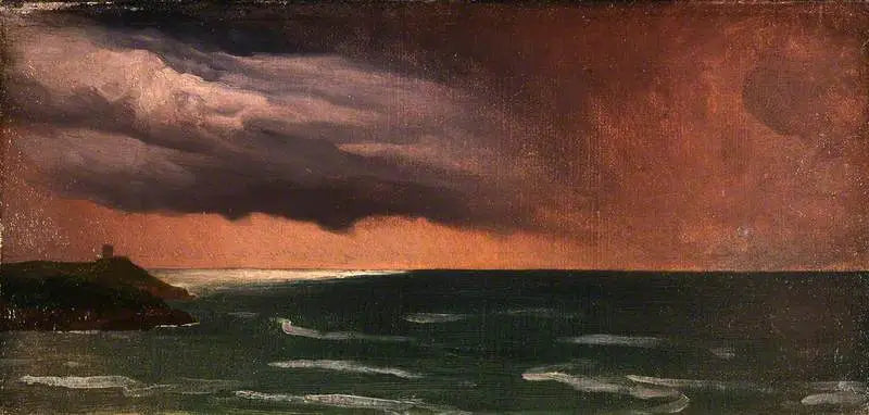 En kustscen, Irland: stormeffekt - Frederic Leighton