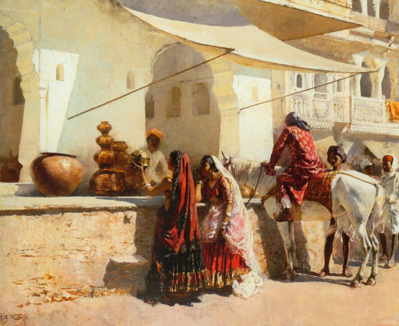 En gatmarknadsscen, Indien - Edwin Lord Weeks