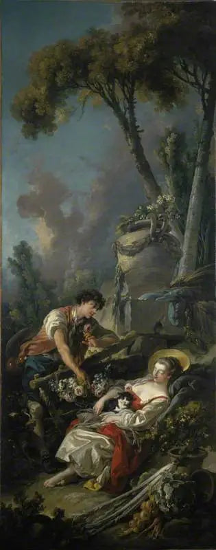 En pastoral scen («Den sovande trädgårdsmästaren») - François Boucher