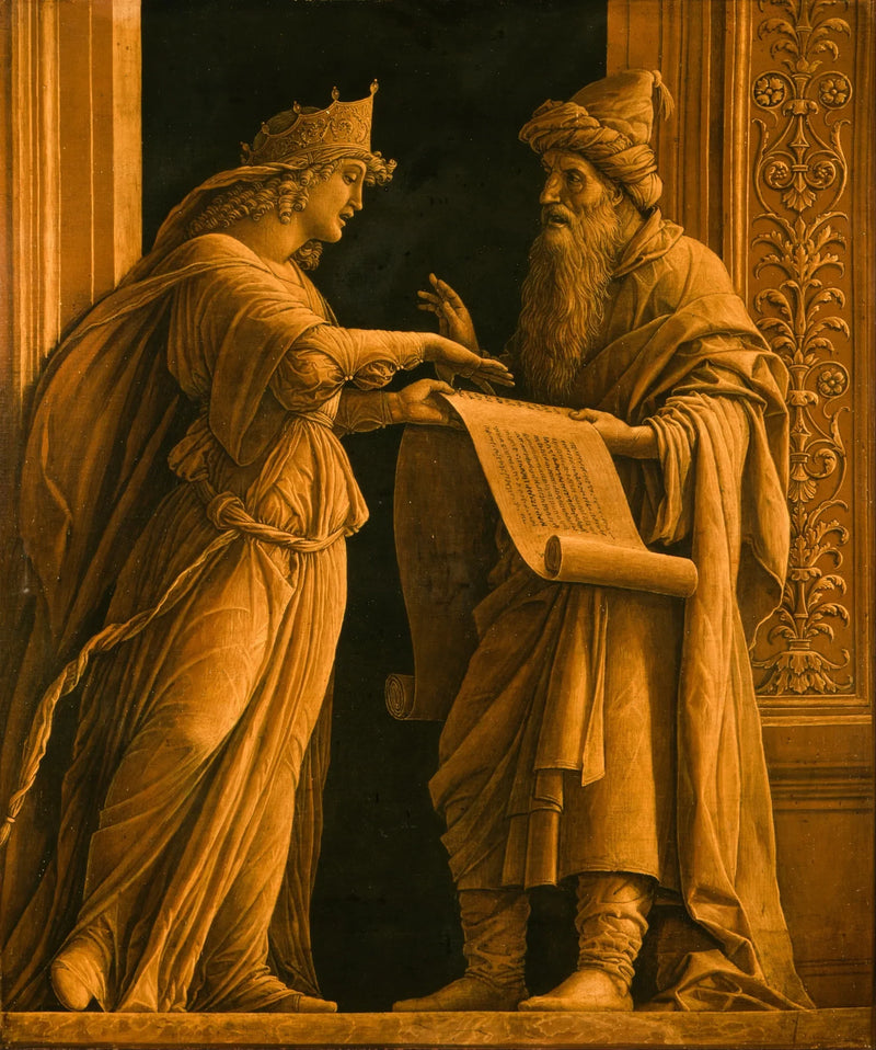 En sibyll och en profet - Andrea Mantegna