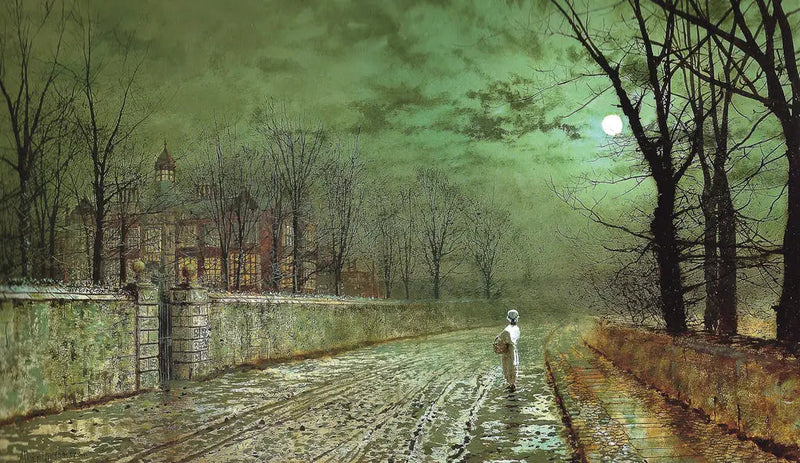 En kväll vid månljus - John Atkinson Grimshaw