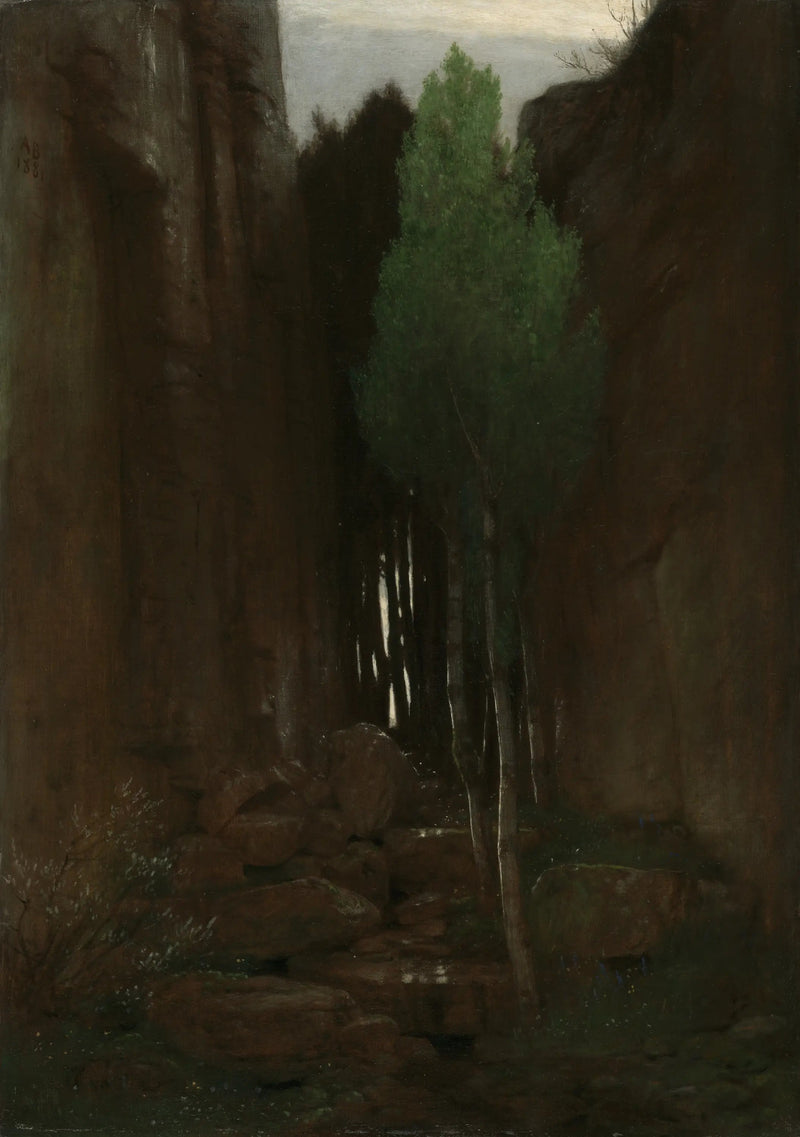 En källa i en smal ravin - Arnold Böcklin