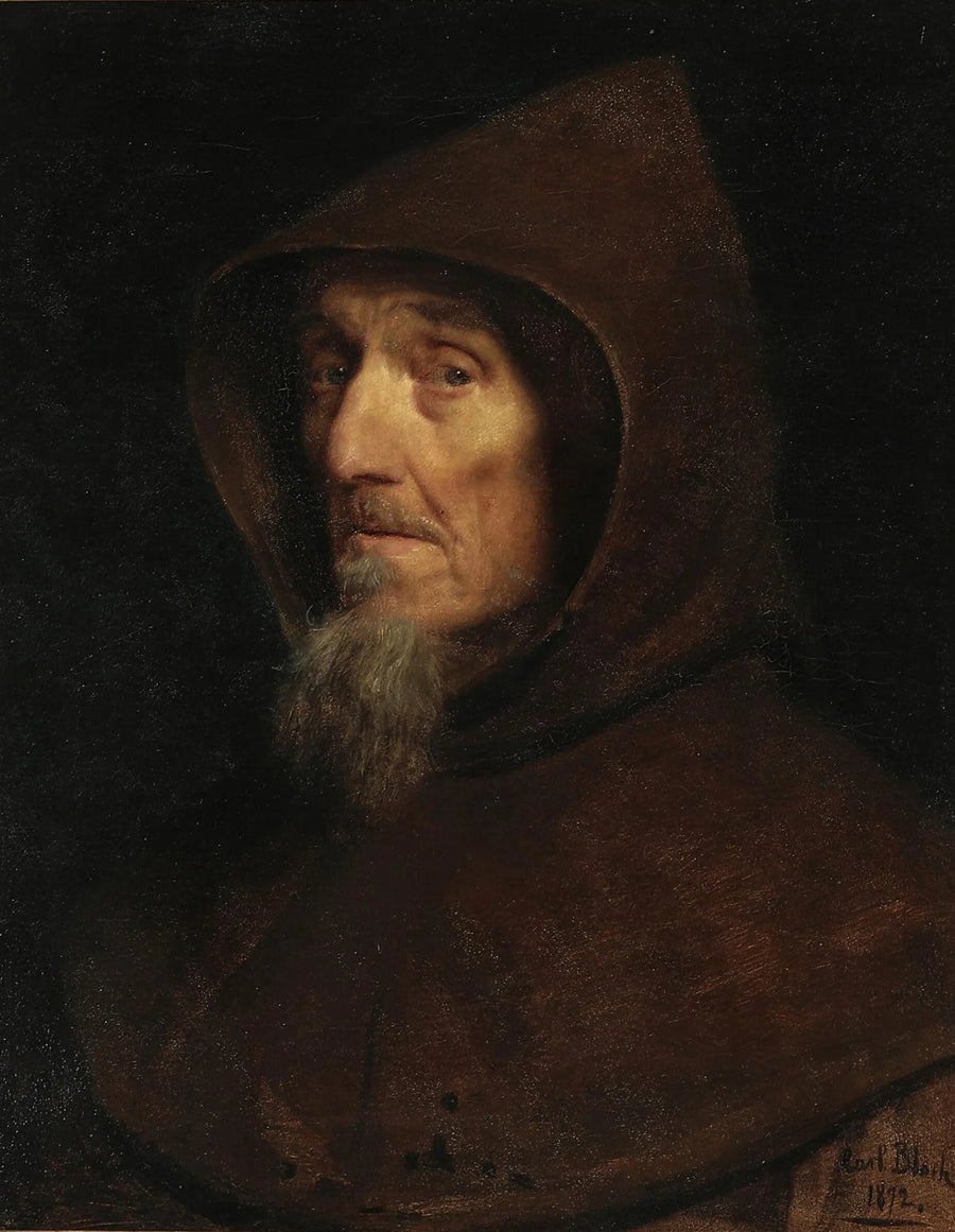 En munkhuvud. - Carl Heinrich Bloch