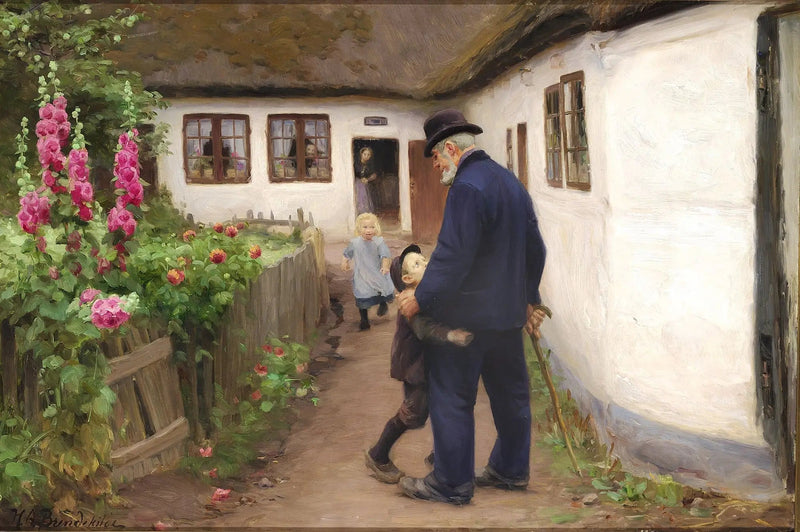 En farfarsbesök. - H. A. Brendekilde