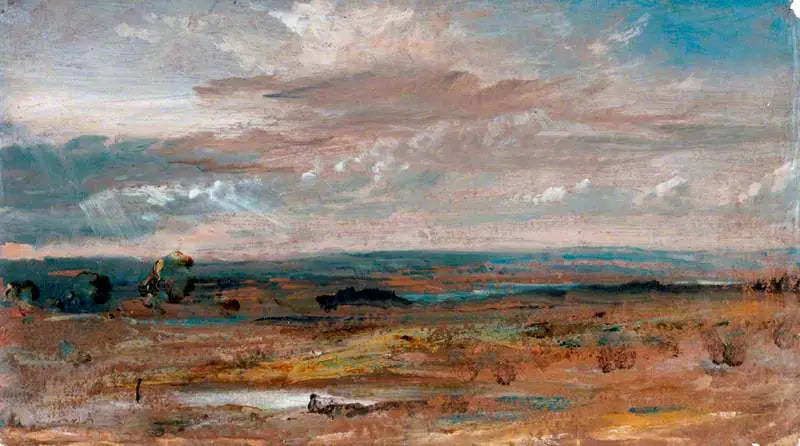 En vy över Hampstead, på kvällen - John Constable