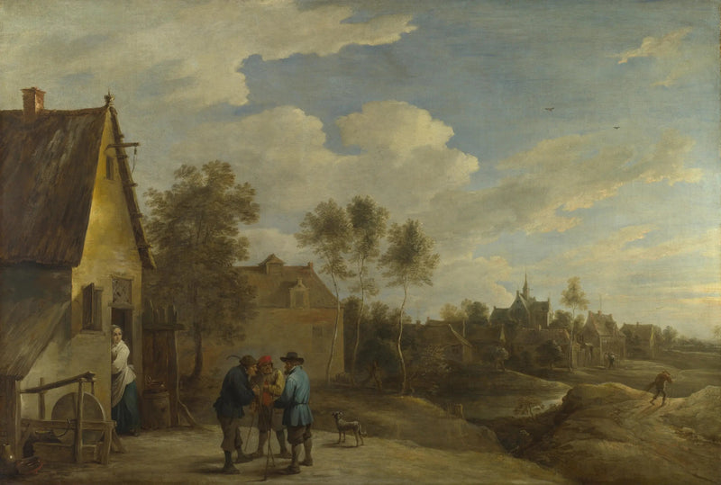 En vy av en by - David Teniers den yngre
