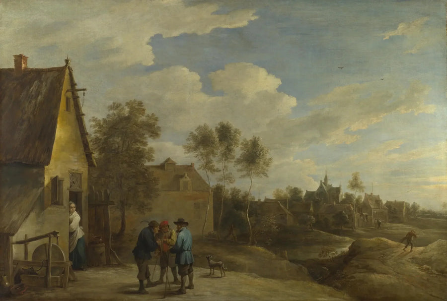 En vy av en by - David Teniers den yngre