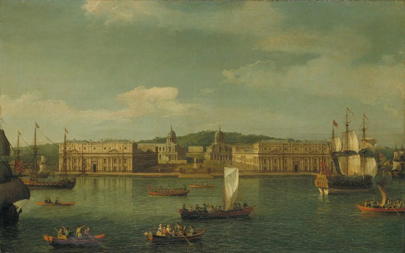 En vy över Greenwich från floden - Canaletto