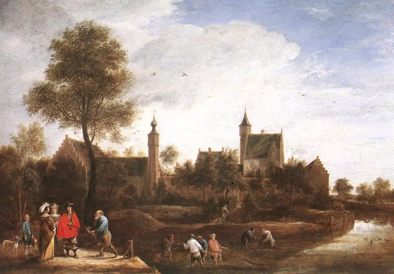 En vy av Het Sterckshof nära Antwerpen - David Teniers den yngre