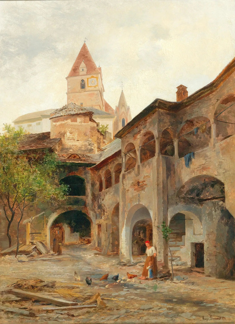 En vy av Theissenhoferhof i Weissenkirchen - Hugo Darnaut