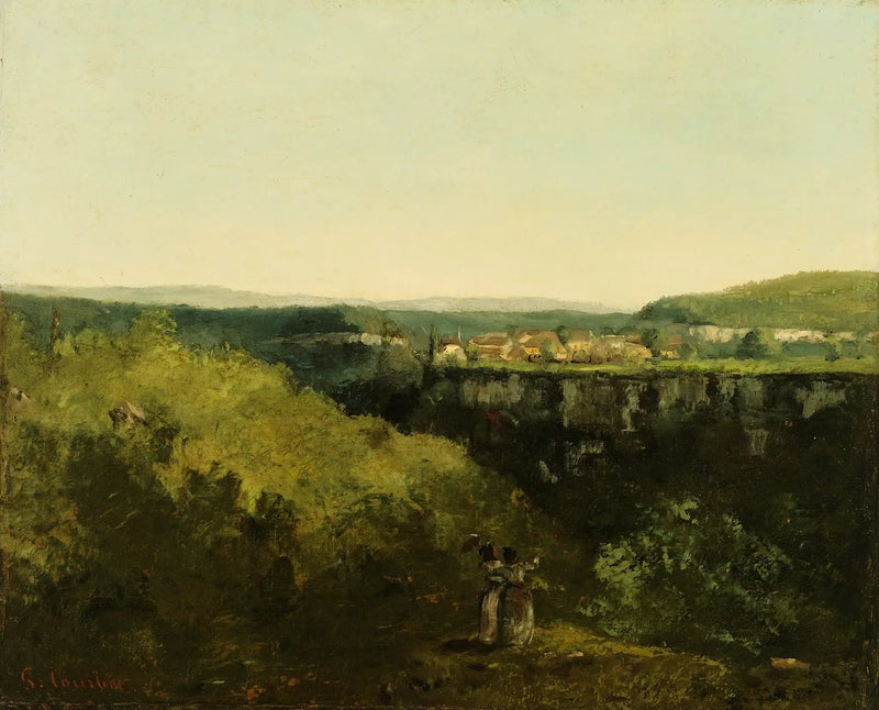 En vy över floden - Gustave Courbet