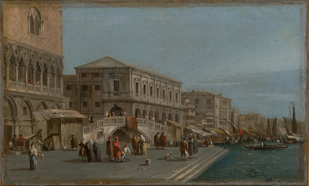 Une vue sur le Molo et la Riva degli Schiavone à Venise - Francesco Guardi - Alpha Reproduction
