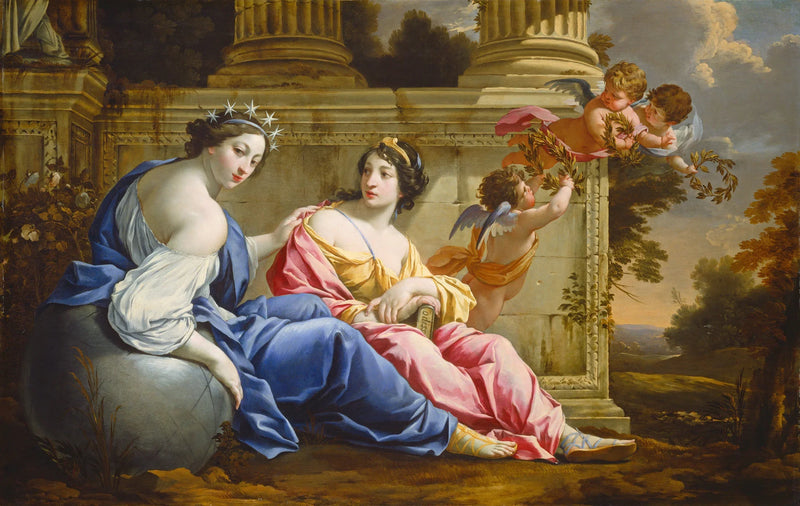 Uranie och Calliope - Simon Vouet