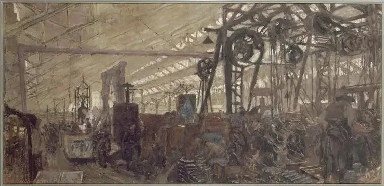Vapenfabrik i Lyon: smidet - Édouard Vuillard