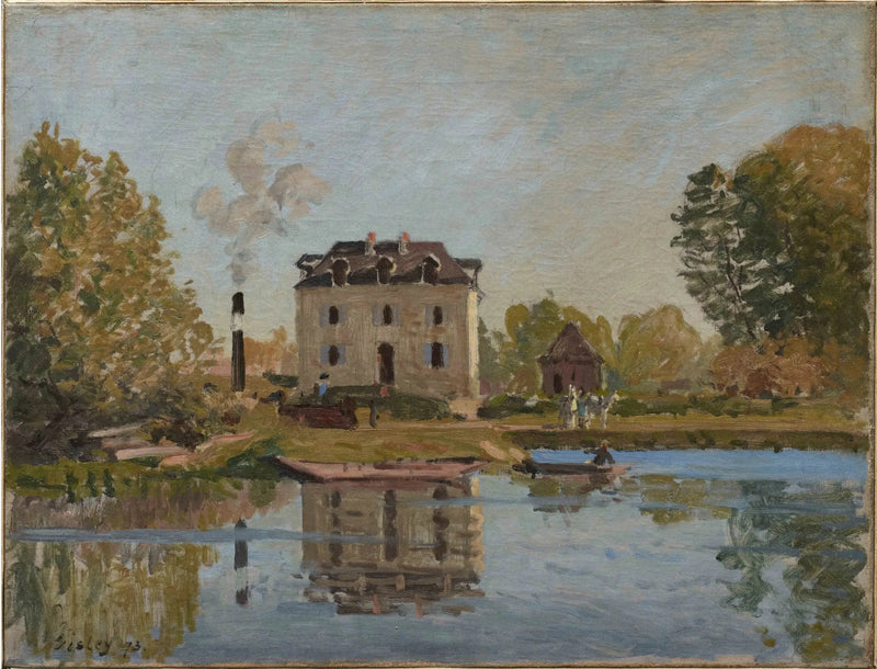 Fabrik vid Seine-stranden, Bougival - Alfred Sisley