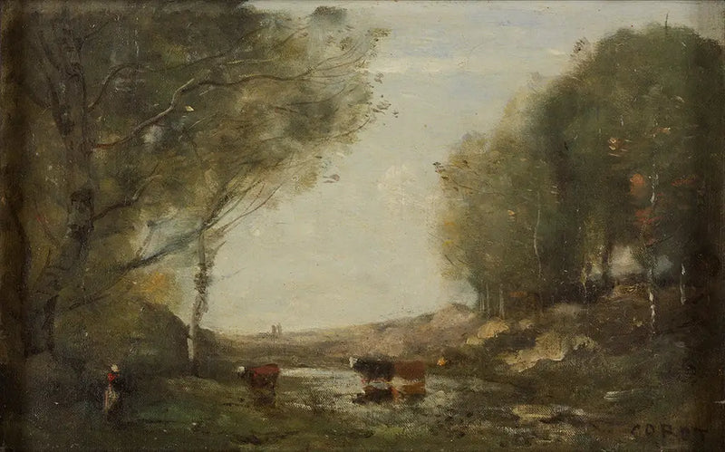 Kossor och vatten - Jean-Baptiste Camille Corot