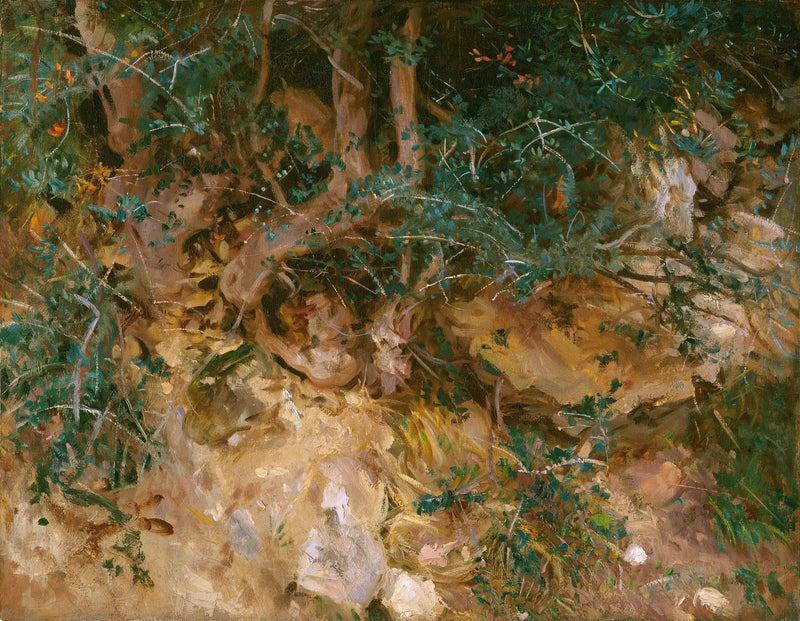 Valldemossa, Mallorca: tistlar och örter på en kulle - John Singer Sargent