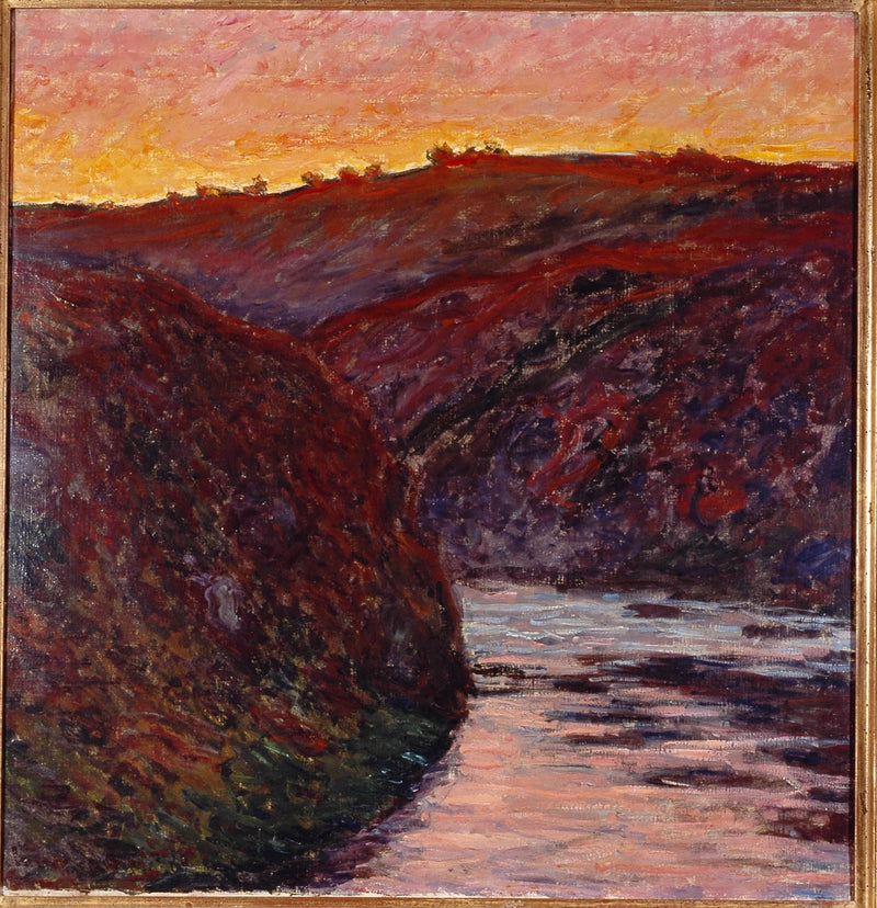 Creusedalen, solnedgång - Claude Monet