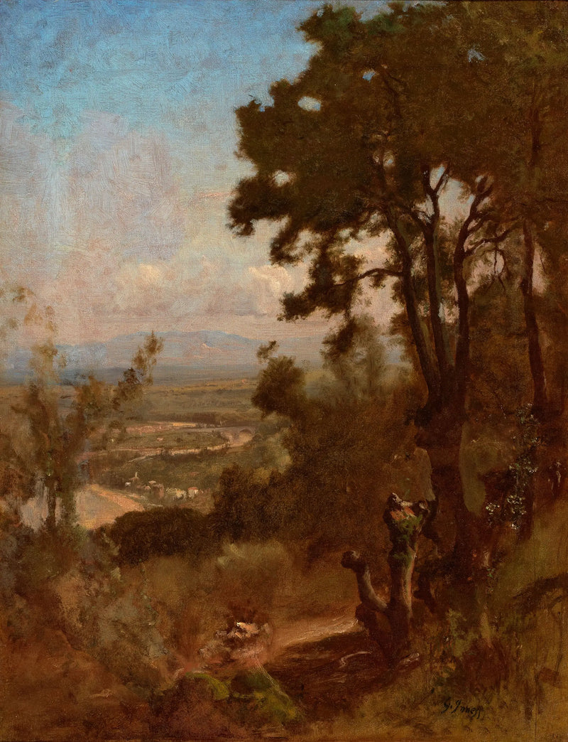 Dal nära Perugia - George Inness