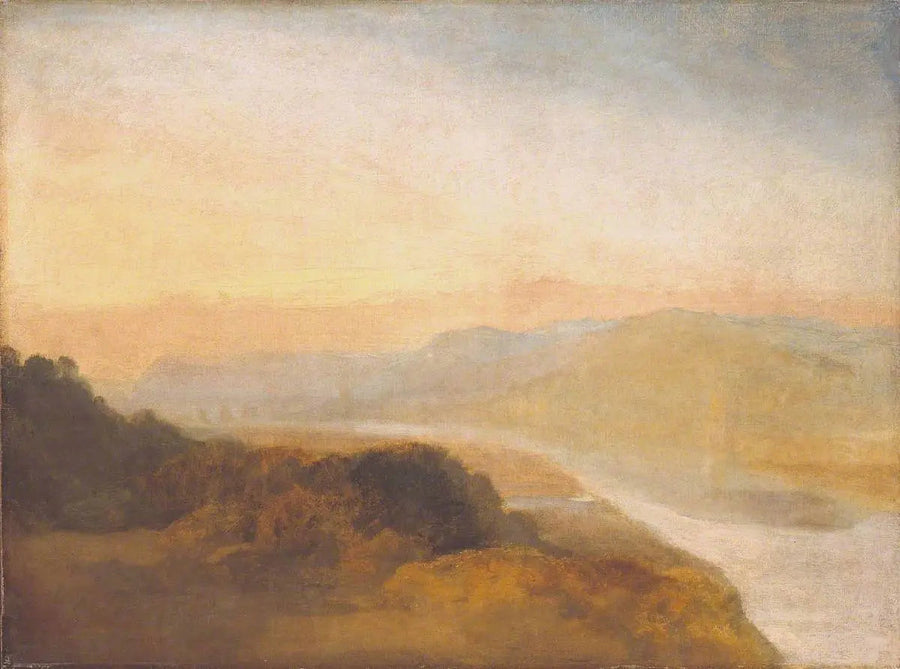 Dal med en Avlägsen Bro och Torn - J. M. W. Turner